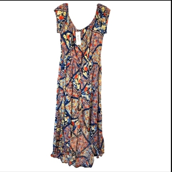 High Low Maxi Romper Dress with Shorts - Picture 4 of 4